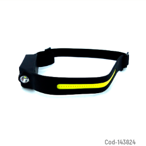 Linterna Minero 1 LED + Banda COB Modelo LX200 De Luz Blanca Recargable.