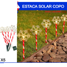 Estaca Solar Copo X5 AS485 Luz amarilla 