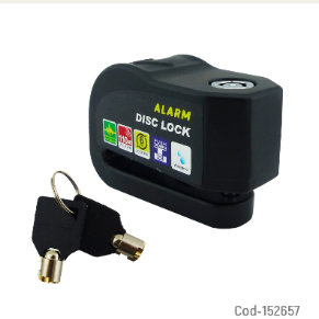 Candado Para Freno De Disco Con Alarma, Llaves 6 MM, Modelo WR71 Marca U-KNOW