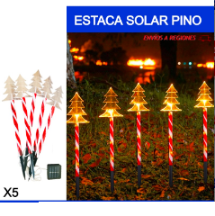 Estaca Solar Pino X5 AS484 Luz Amarilla 