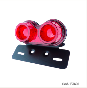 Luz De Freno Y Giro Para Moto Con Soporte Redondo A 12 Volt.