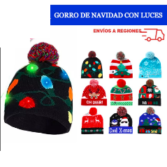 Gorro de Navidad con Luces 6 LED - 3 Modos