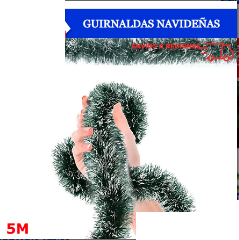 Guirnalda Navideña Nevada 5m AS539 Mide 5 metros